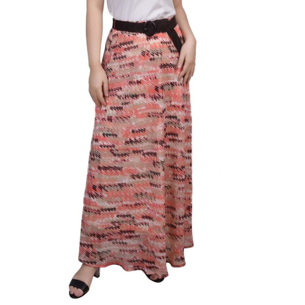 NY Collection Plus Size Chiffon Maxi Skirt
